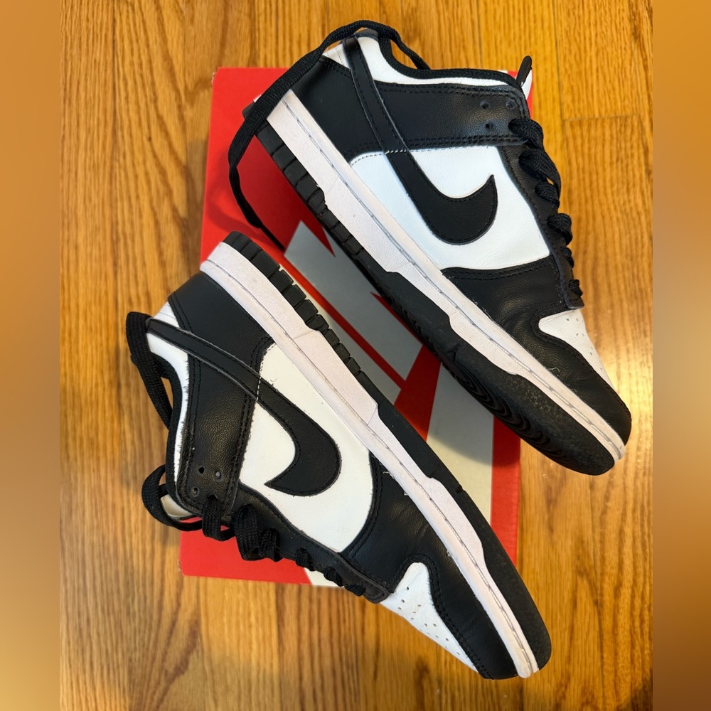Nike Dunk Low Black and White Sneakers - Picture 4 of 5